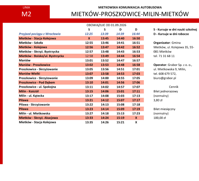 Rozkład jazdy - od 14.09.2026-04