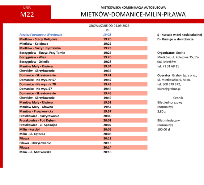 Rozkład jazdy - od 14.09.2026-11